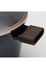 Neoflam Nobless Cam Kapaklı Alüminyum Derin Tencere 20 cm X 8 cm