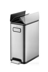 Primanova Dikdörtgen Paslanmaz Çelik Pedallı Mutfak Banyo Çöp Kovası 30 Lt