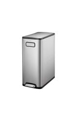 Primanova Dikdörtgen Paslanmaz Çelik Pedallı Mutfak Banyo Çöp Kovası 30 Lt