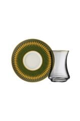 Sandro Moreno 1453 Farfar Gold 12 Parça 6 Kişilik Çay Seti 110 ml