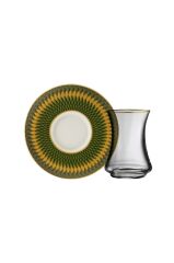 Sandro Moreno 1453 Farfar Gold 12 Parça 6 Kişilik Çay Seti 110 ml