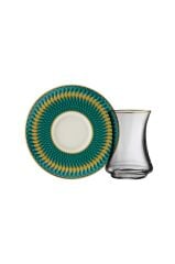 Sandro Moreno 1453 Farfar Gold 12 Parça 6 Kişilik Çay Seti 110 ml