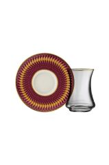 Sandro Moreno 1453 Farfar Gold 12 Parça 6 Kişilik Çay Seti 110 ml