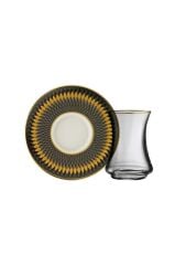 Sandro Moreno 1453 Farfar Gold 12 Parça 6 Kişilik Çay Seti 110 ml