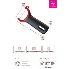 Primanova Paslanmaz Çelik Dikey Soyucu - Siyah