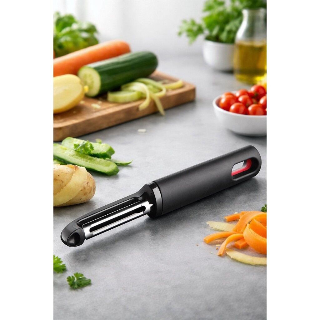 Primanova Paslanmaz Çelik Yatay Soyucu - Siyah