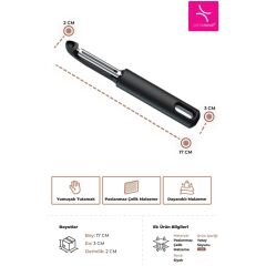 Primanova Paslanmaz Çelik Yatay Soyucu - Siyah