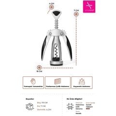 Primanova Paslanmaz Çelik Penguen Tirbuşon - Metalik