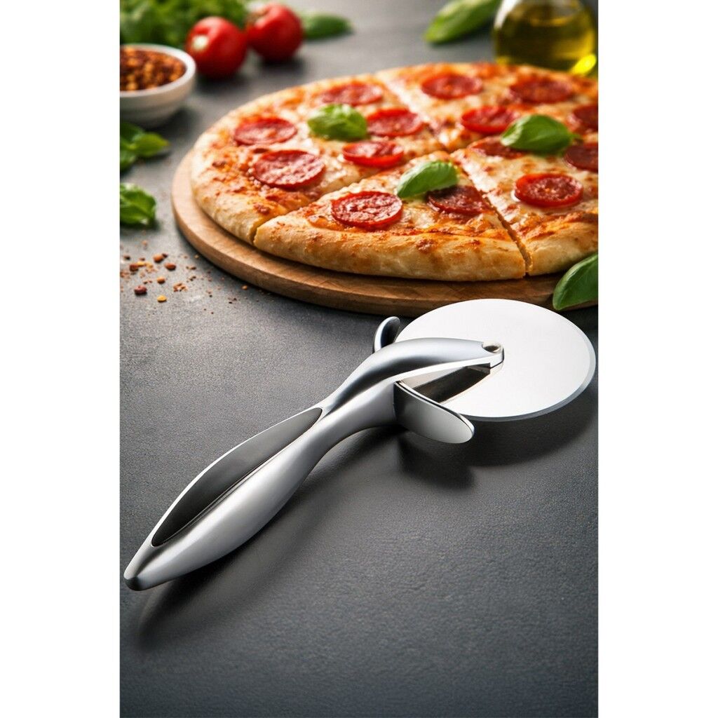 Primanova Paslanmaz Çelik Pizza Dilimleyici - Metalik