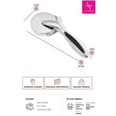 Primanova Paslanmaz Çelik Pizza Dilimleyici - Metalik