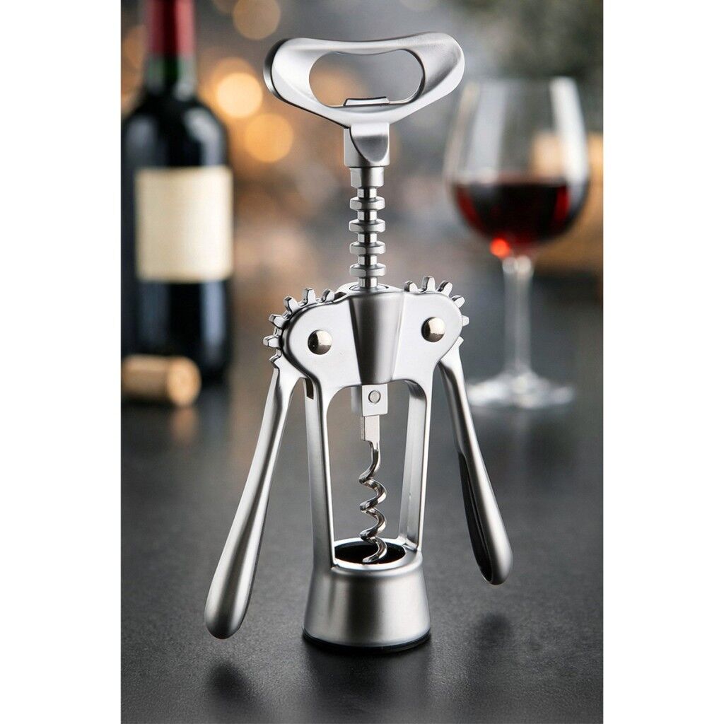 Primanova Paslanmaz Çelik Tirbuşon - Metalik