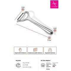 Primanova Paslanmaz Çelik Dikey Soyucu - Metalik