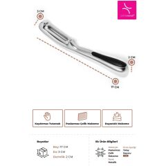 Primanova Paslanmaz Çelik Yatay Soyucu - Metalik