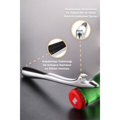 Primanova Yatay Şişe Açacağı - Metalik