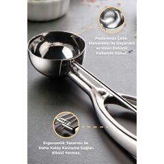 Primanova Paslanmaz Çelik Dondurma Kaşığı - Metalik