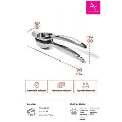 Primanova Paslanmaz Limon Sıkacağı - Metalik