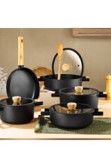 Matilda Alüminyum Döküm 9 Parça Tencere Seti