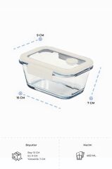 Neoflam Fika Glace Bej Vakumlu 4 Parça Saklama Kabı 460 ML + 800 ML