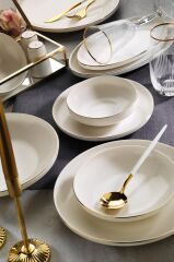 Aryıldız Acoustic Gold 30 Parça 6 Kişilik Yemek Takımı