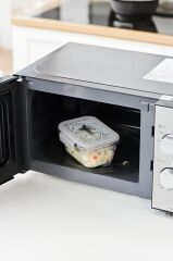 Neoflam Fika Glace Vakumlu Cam Saklama Kabı 800ML Gri