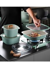 Neoflam Fika Comfort Yeşil Tencere ve Tava Seti