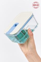 NEOFLAM PERFECT SEAL 5 PARÇA DİKDÖRTGEN CAM SAKLAMA KABI SETİ BEJ