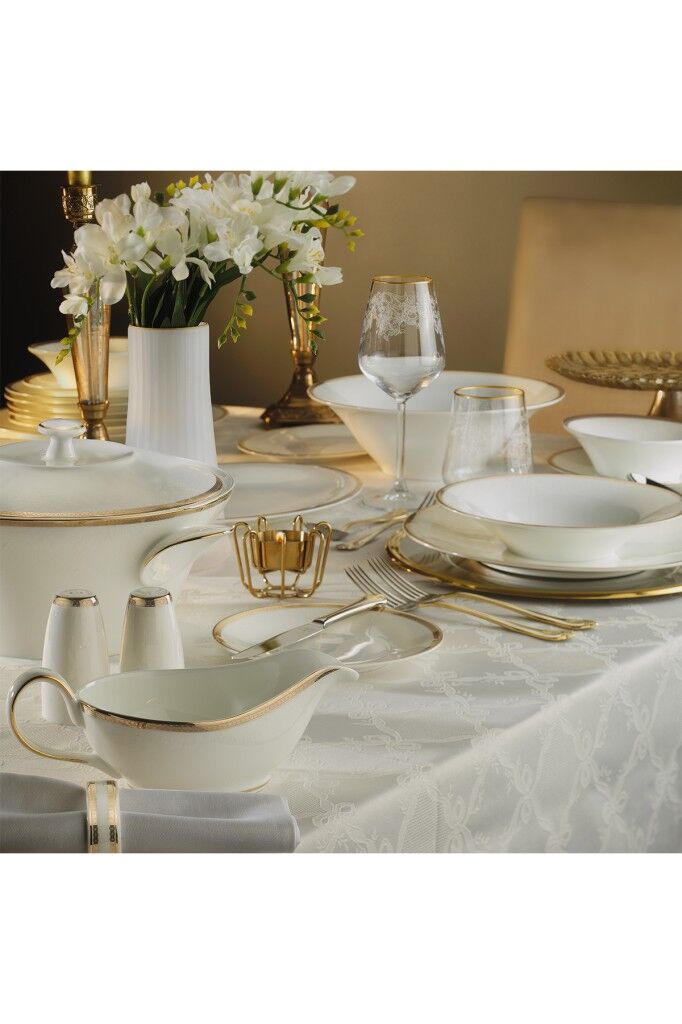 Evaliza Coupe Paisley Gold Yemek Takımı 101 Parça