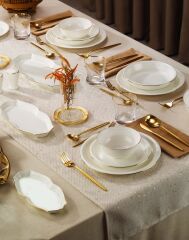 Evaliza Sapphire Gold 32 Parça 6 Kişilik Yemek Takımı