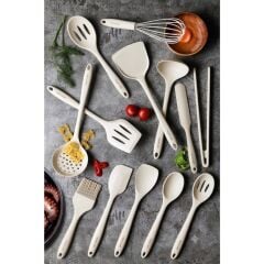 Neoflam Bej Silikon 13 Parça Servis Seti Yumuşak Malzeme ile Ergonomik Kullanım