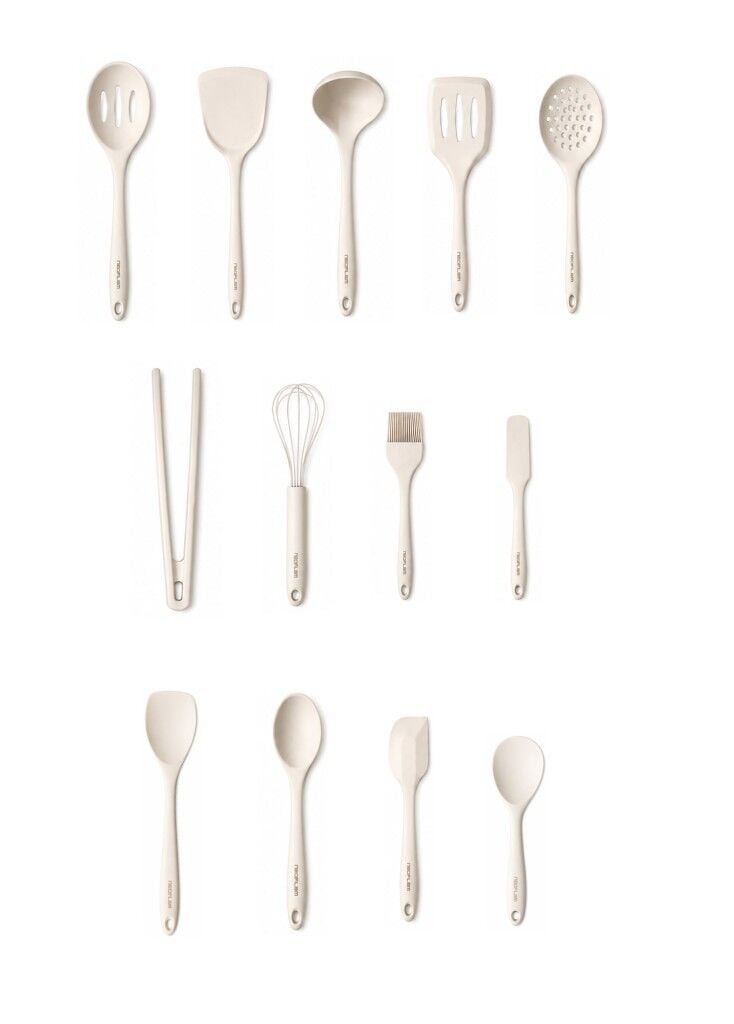 Neoflam Bej Silikon 13 Parça Servis Seti Yumuşak Malzeme ile Ergonomik Kullanım
