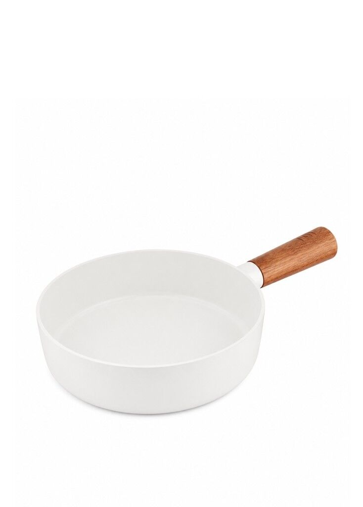 Neoflam Fika Seramik Kaplama İndüksiyonlu Wok Tava 18 CM - Beyaz