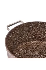 Brioni Stone-Age Terra 24 cm Çizilmez Yanmaz Yapışmaz İndüksiyonlu Derin Tencere