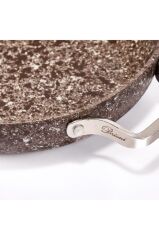 Brioni Stone-Age Terra 20 cm Çizilmez Yanmaz Yapışmaz İndüksiyonlu Sahan