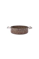 Brioni Stone-Age Terra 24 cm Çizilmez Yanmaz Yapışmaz İndüksiyonlu Basık Tencere