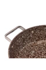 Brioni Stone-Age Terra 24 cm Çizilmez Yanmaz Yapışmaz İndüksiyonlu Basık Tencere