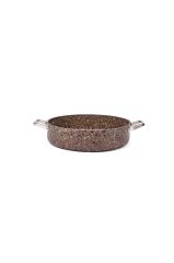 Brioni Stone-Age Terra 32 cm Çizilmez Yanmaz Yapışmaz İndüksiyonlu Basık Tencere