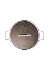 Brioni Stone-Age Terra 24cm Çizilmez Yanmaz Yapışmaz İndüksiyonlu Sahan