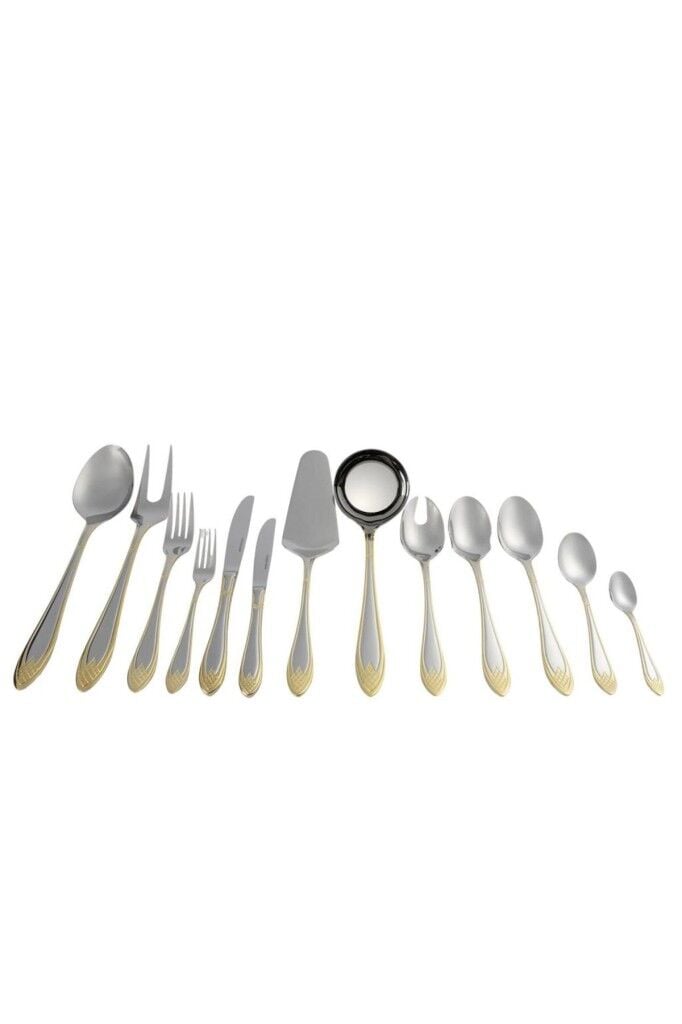 Mikasa Moor Silver Gold Elegance 90 Parça Çatal Bıçak Seti