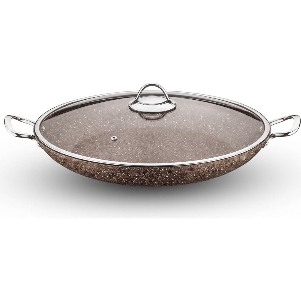 Brioni Stone-Age Terra 38 cm Çizilmez Yanmaz Yapışmaz Indüksiyonlu Şef Tenceresi