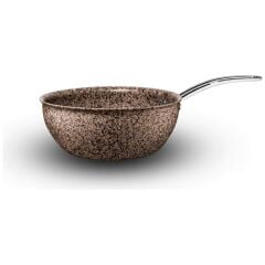 Brioni Stone-Age 26 cm Çizilmez Yanmaz Yapışmaz Indüksiyonlu Wok Tava