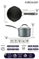 Circulon 16 Cm Kapaklı Sos Tenceresi
