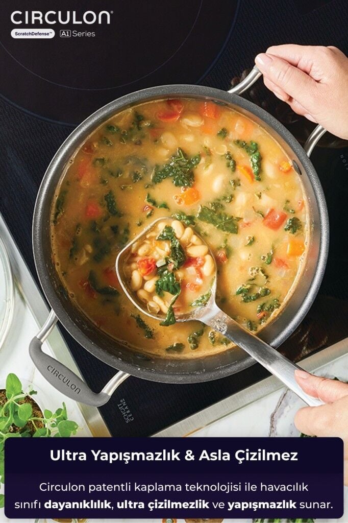 Circulon 24 Cm Kapaklı Derin Tencere