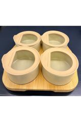 Neoflam Fika One 4'lü Yuvarlak Kahvaltı Seti Bej