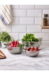 Aryıldız Çok Amaçlı Kulplu Paslanmaz Çelik Tel Süzgeç 3 Lü Set 18cm - 22cm - 26cm