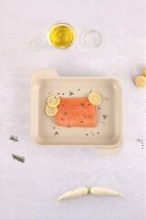 Neoflam Fika Bej 2 Li Dikdörtgen Fırın Tepsisi Seti