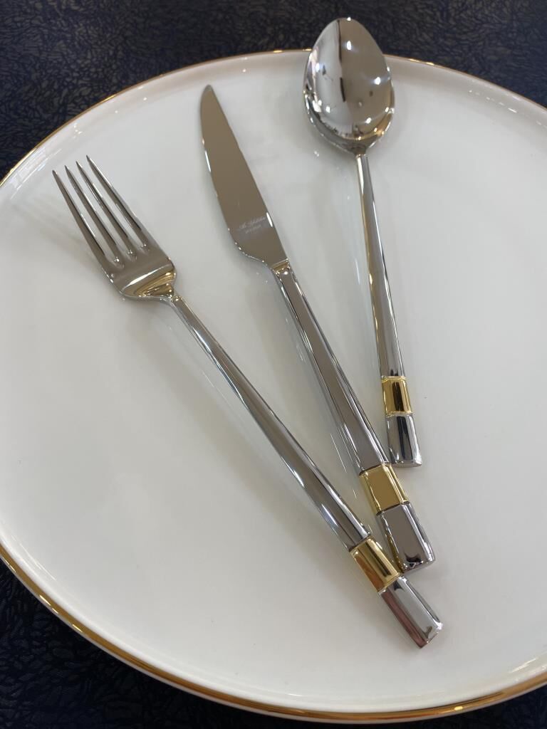 Aryıldız Decor Prestige Altın Çatal Kaşık Bıçak Takımı Seti 84 Parça
