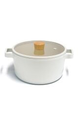 Neoflam Fika Cam Kapaklı Alüminyum Döküm Derin Tencere 26x13cm