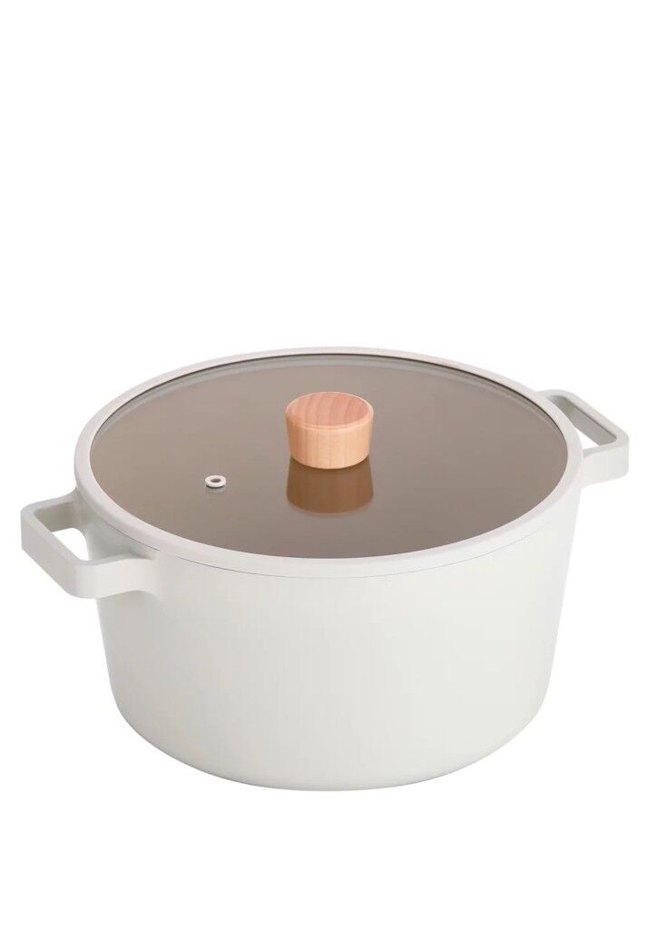 Neoflam Fika Cam Kapaklı Alüminyum Döküm Derin Tencere 26x13cm