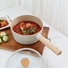 Neoflam Fika Cam Kapaklı 18cm Sos Tenceresi