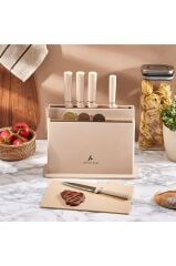 Aryıldız Kaizu 10 Parça Blok Bıçak ve Kesme Tahtası Seti